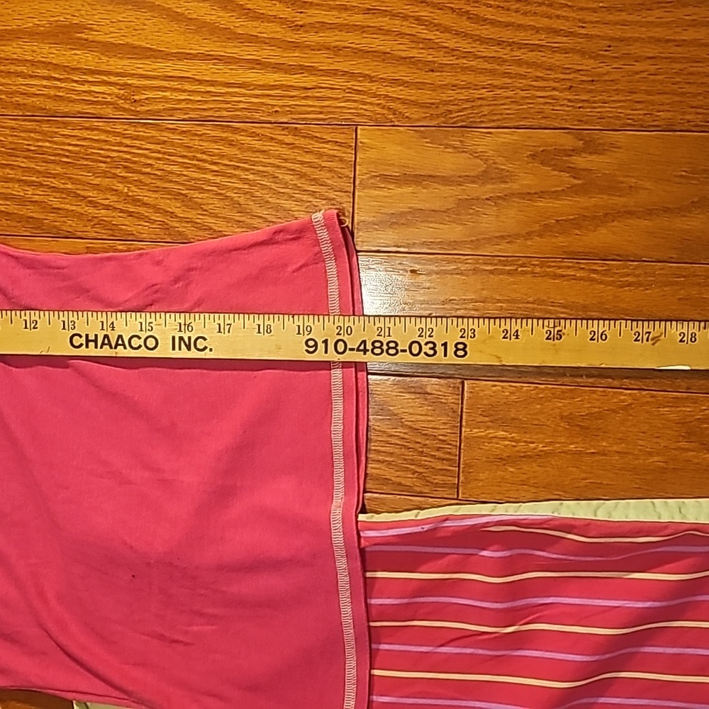Womens QUE Pajama Pants and tank top.  Pink, Mint Green, Lilac. Medium - Picture 3 of 5